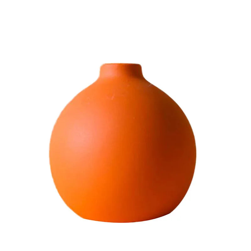 Vaso Cerâmica Nórdico Moderno para Flores Secas — Decoração de Mesa e Estante