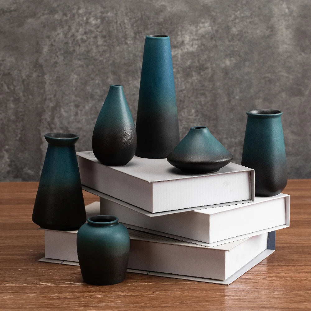 Vaso de Cerâmica Fosco para Flores — Vaso Moderno Decorativo para Mesa e Casamento