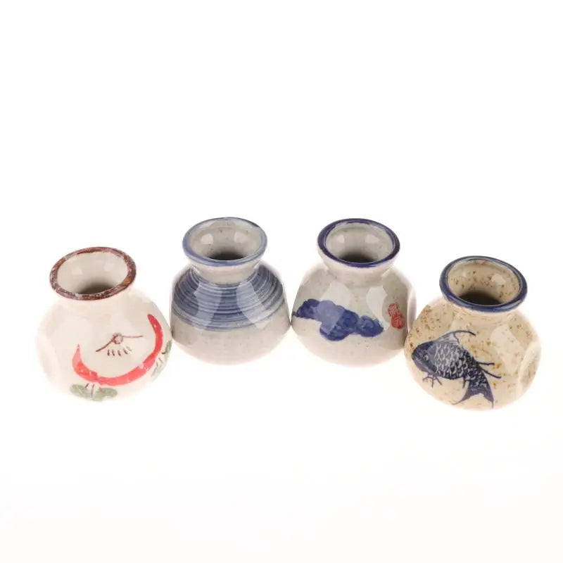 Vaso Cerâmica Mini Chinês Retrô — Porta-Palito e Porta-Hastes Decorativo