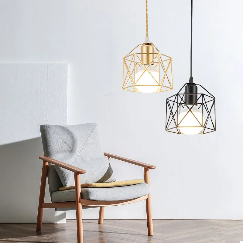 Pendente LED Industrial E27 — Luminária de Metal para Cozinha, Café e Corredor