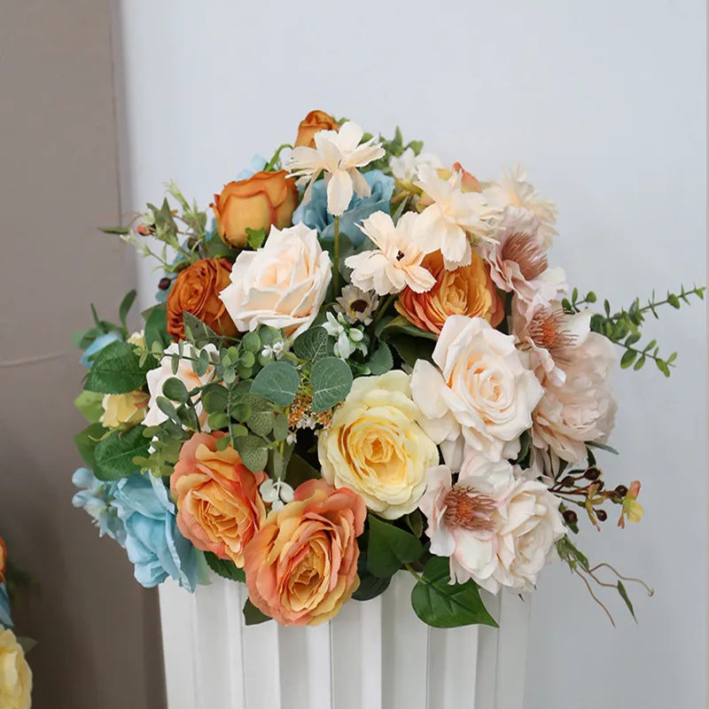 Bola de Flores Artificiais em Seda 35 a 70cm — Decoração Premium para Casamento e Festa