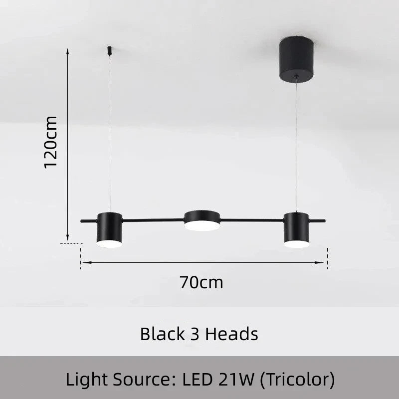 Lustre de Teto LED Regulável — Luminária Pendente para Sala de Jantar e Cozinha