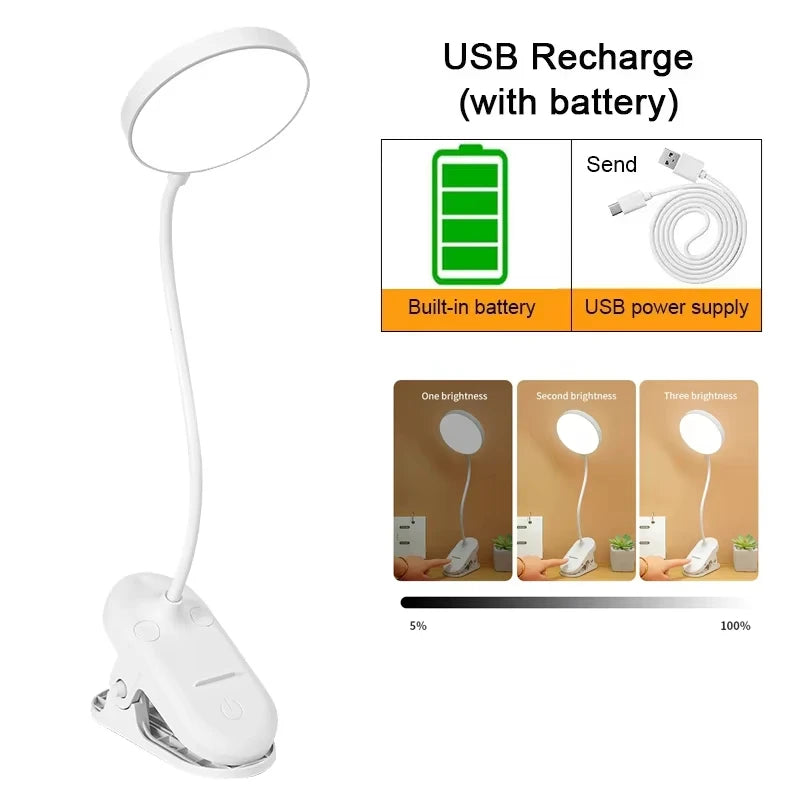 Luminária de Mesa LED Vintage Touch — Metálica Recarregável para Escritório e Quarto