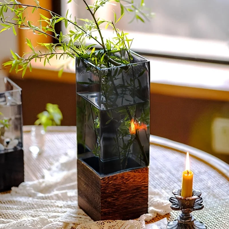 Vaso Acrílico Nordico com Base — Decoração para Mesa, Sala e Presente