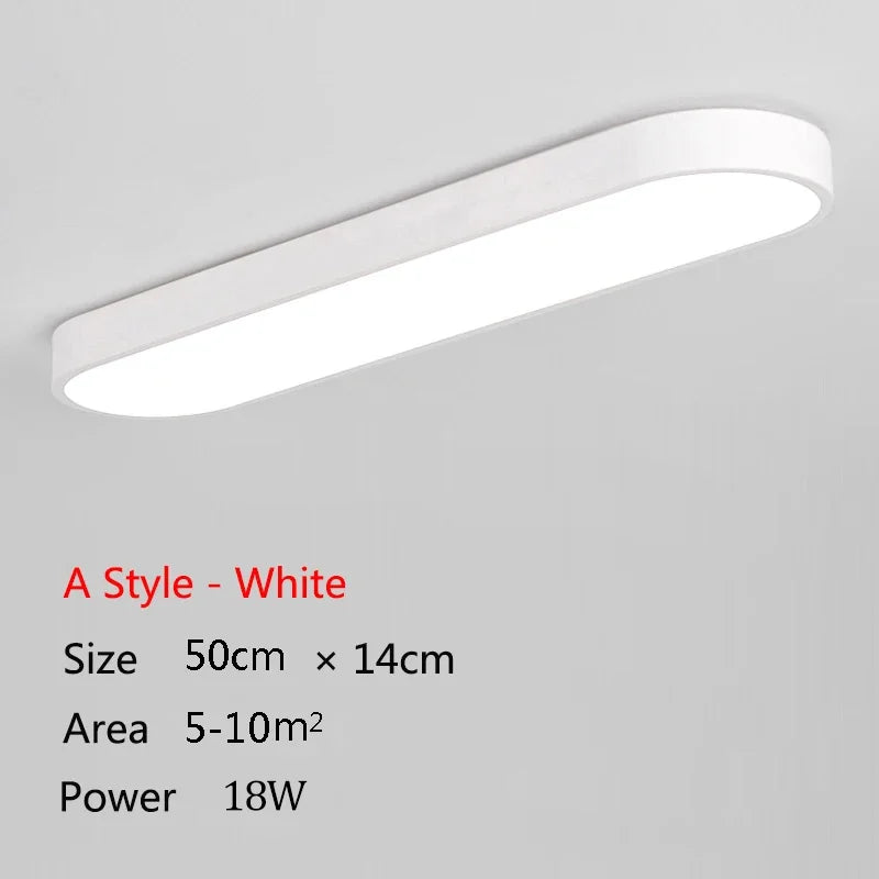 Luminária de Teto LED Ultra Fina — Para Corredor, Quarto e Cozinha