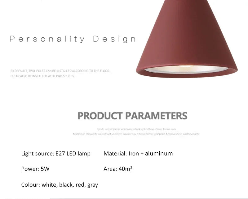 Pendente LED Branco E27 — Luminária de Lustre para Cozinha, Quarto e Sala de Jantar