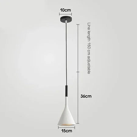 Pendente LED Branco E27 — Luminária de Lustre para Cozinha, Quarto e Sala de Jantar