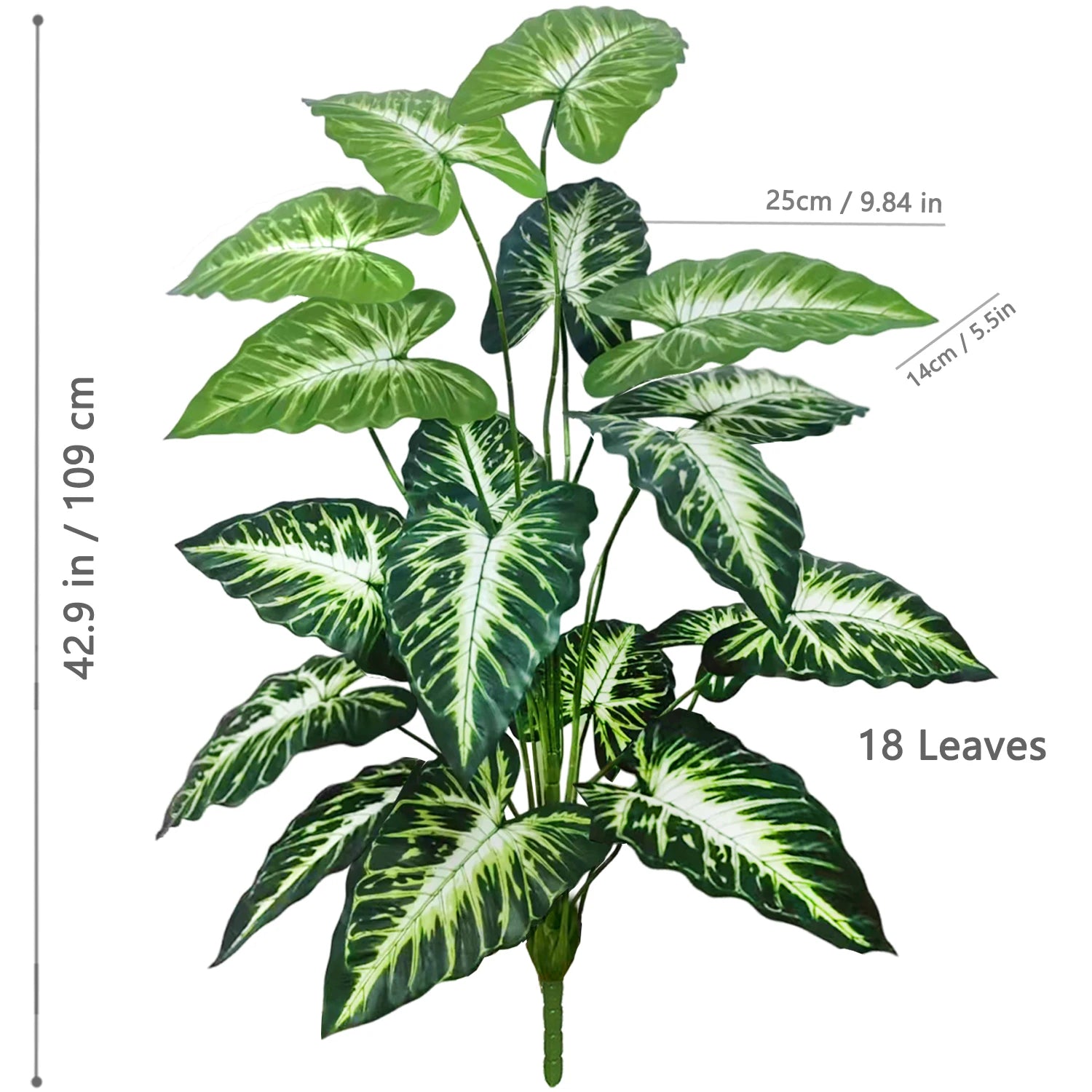 Planta Artificial Costela de Adão e Folha de Tartaruga — 47 a 132cm Decoração Tropical
