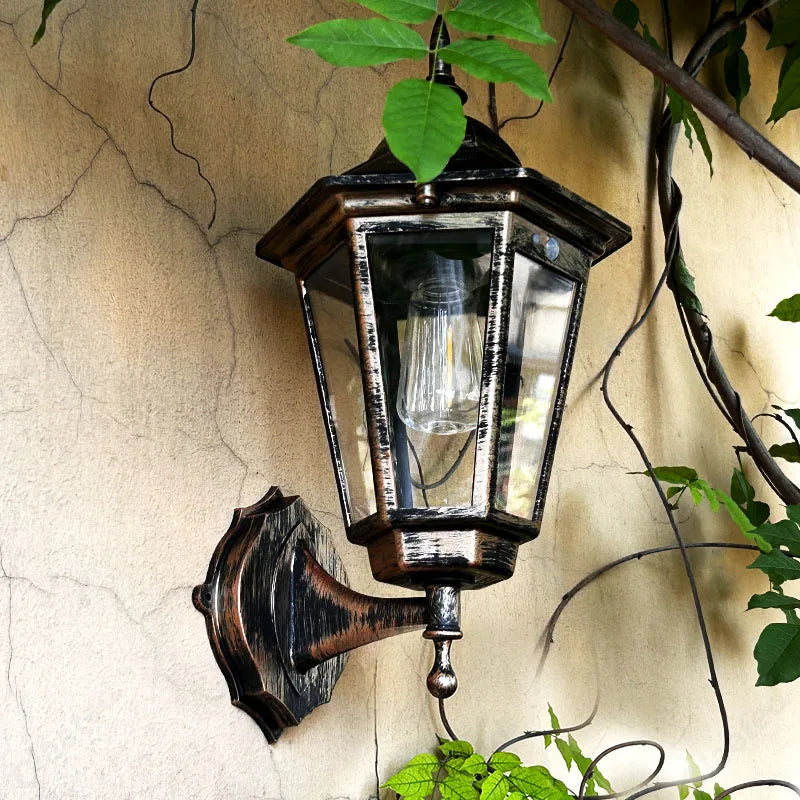 Luminária Solar de Parede Criativa — Impermeável Atmosfera para Jardim e Quintal