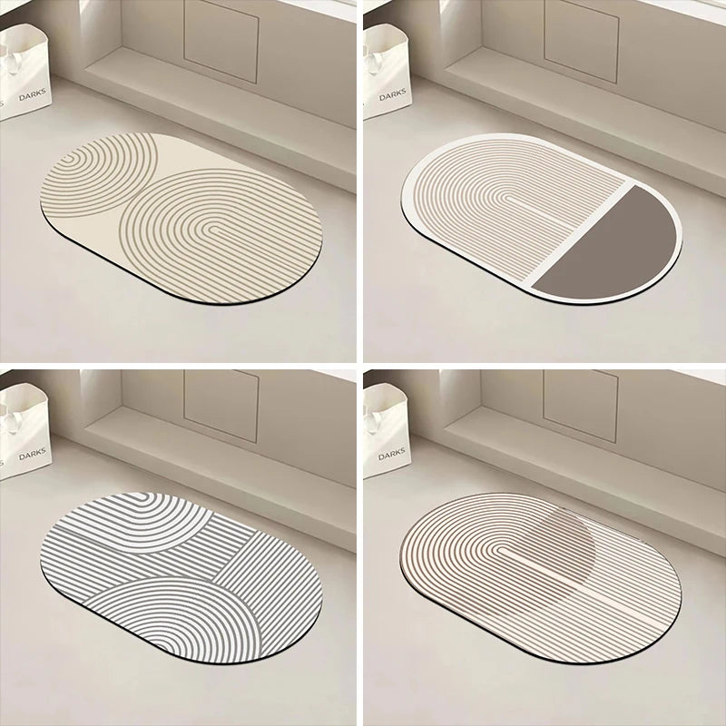 Tapete de Cozinha Diatomita Super Absorvente — Antiderrapante Lavável Longo