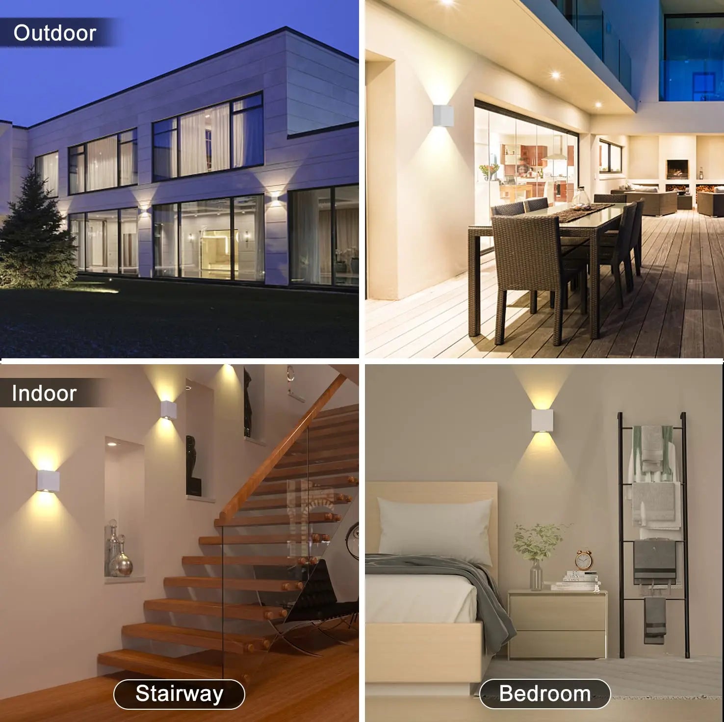 Arandela LED 6W Moderna IP65 — Luz Cima e Baixo para Sala, Corredor, Quarto e Área Externa
