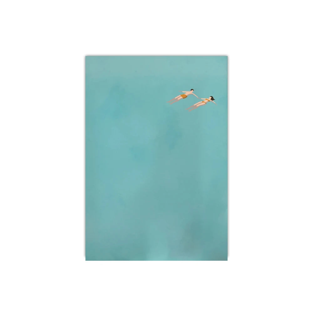 Quadro Decorativo Surrealismo Mar Verde Claro — Arte Abstrata Minimalista para Sala e Quarto