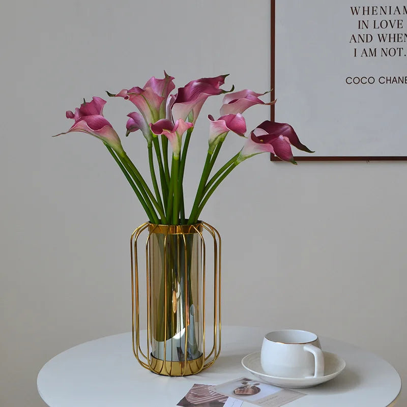 Flores Artificiais Copo de Leite EVA Kit 10 Hastes — Para Arranjos, Casamento e Sala