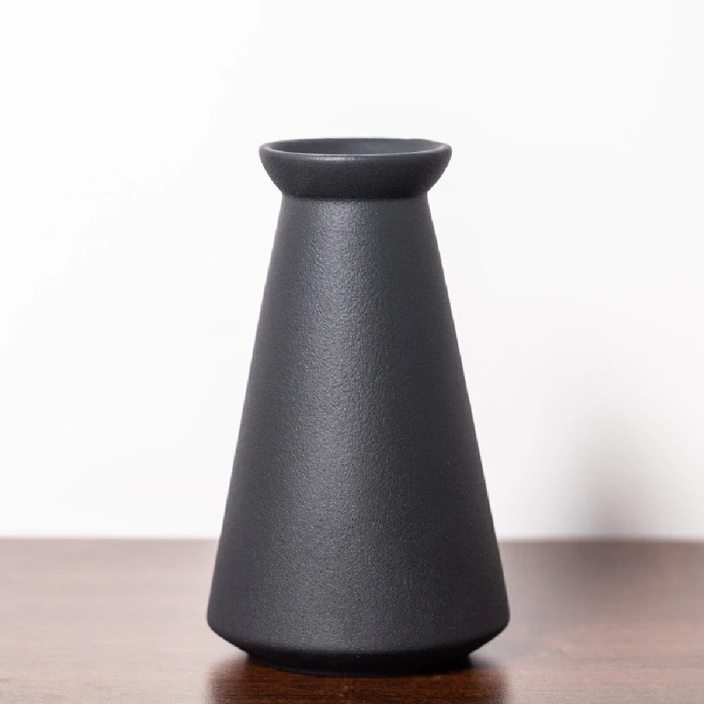Vaso de Cerâmica Fosco para Flores — Vaso Moderno Decorativo para Mesa e Casamento