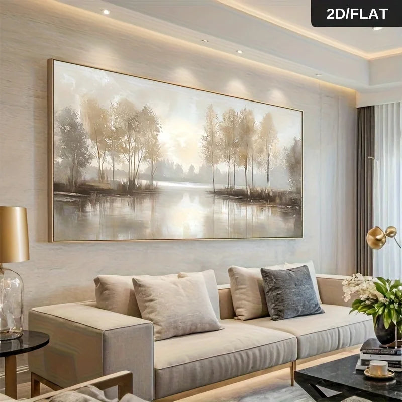 Quadro Canvas Arte Abstrata Paisagem Moderna — Impressão Premium para Sala e Quarto