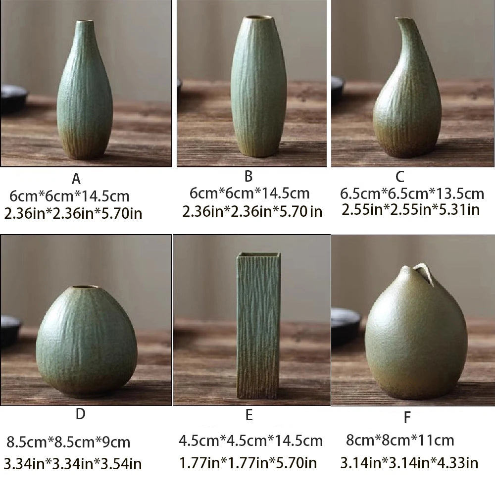 Vaso Cerâmica Pequeno Hidropônico para Mesa — Sala e Jantar Decoração Minimalista