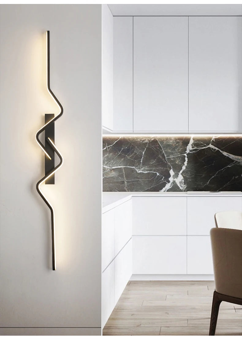 Arandela LED Moderna para Escada — Luminária de Parede Nórdica para Sala e Corredor