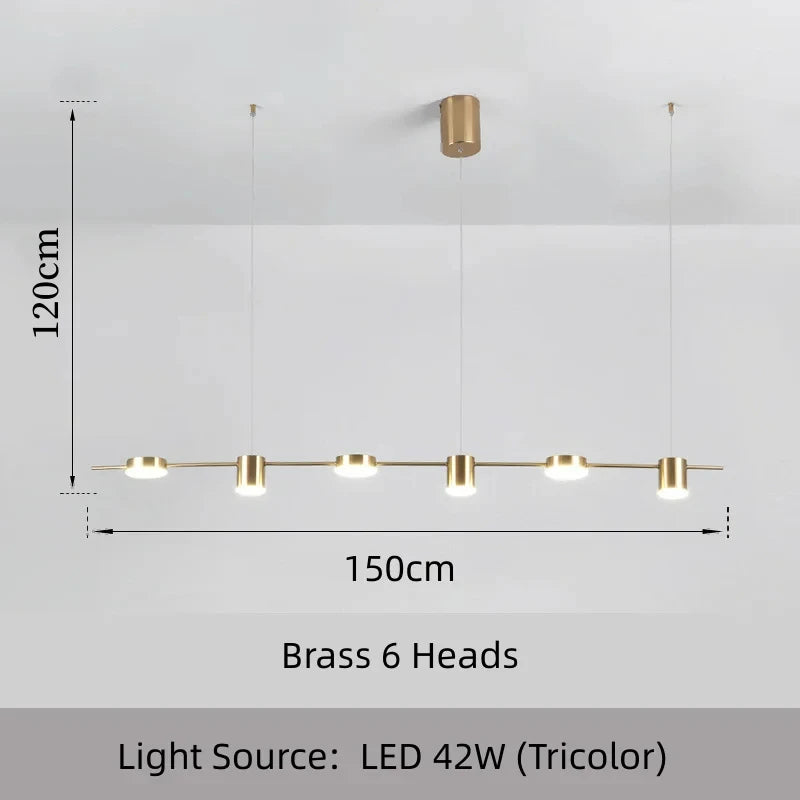 Lustre de Teto LED Regulável — Luminária Pendente para Sala de Jantar e Cozinha