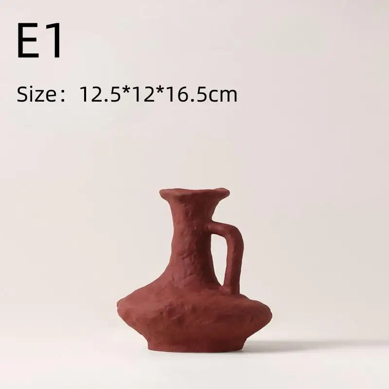 Vaso Cerâmica Branco Nórdico Hidropônico — Minimalista para Mesa, Banheiro e Sala