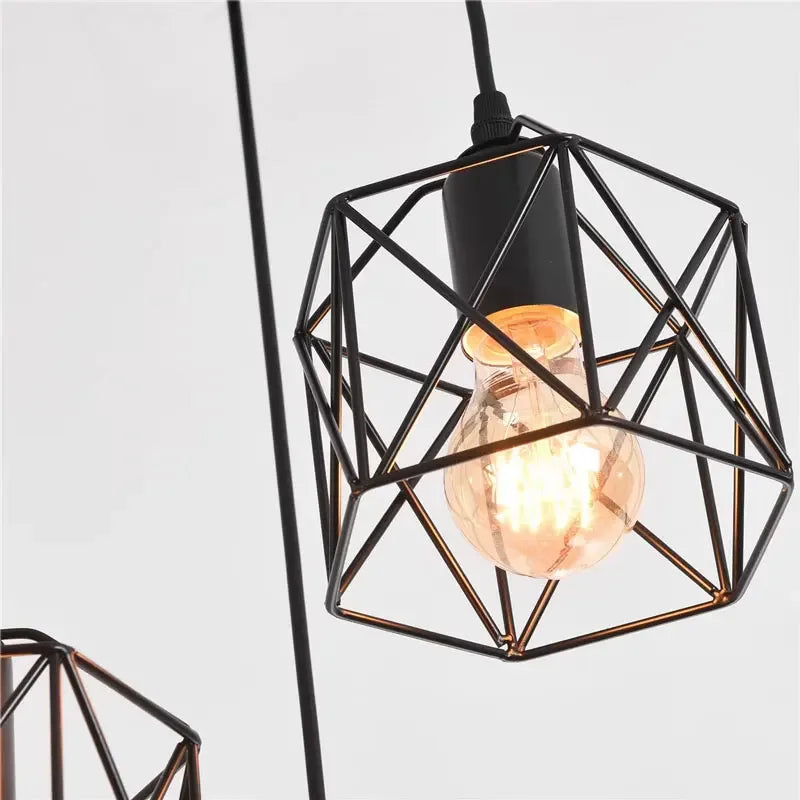 Pendente LED Industrial E27 — Luminária de Metal para Cozinha, Café e Corredor