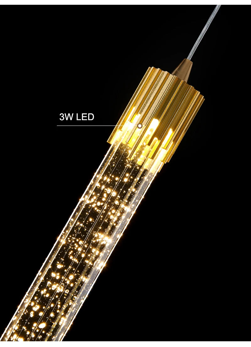 Lustre de Cristal de Luxo — Pendente Moderno para Sala, Cozinha e Quarto