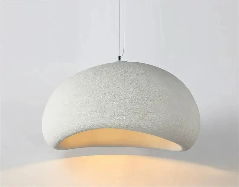 Lustre LED Estilo Wabi Sabi E27 — Pendente para Sala de Jantar, Quarto e Bar