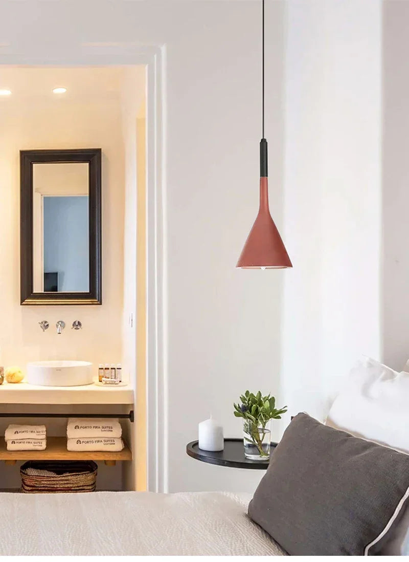 Pendente LED Branco E27 — Luminária de Lustre para Cozinha, Quarto e Sala de Jantar