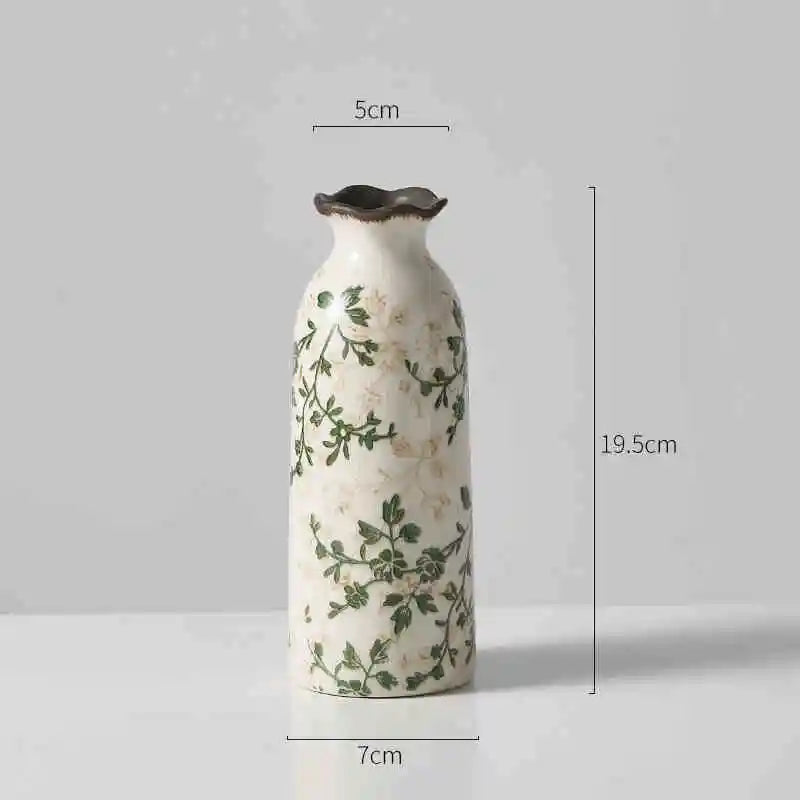 Vaso de Cerâmica Craquelado — Vaso Decorativo para Flores e Presentes