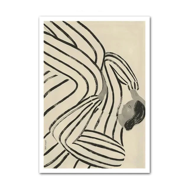 Quadro Decorativo Limão e Vaso Geométrico — Arte Nórdica Minimalista para Sala