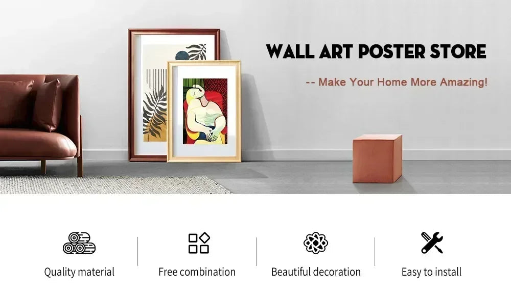 Quadro Decorativo Mulher Abstrata com Flores — Arte Minimalista Japandi para Sala