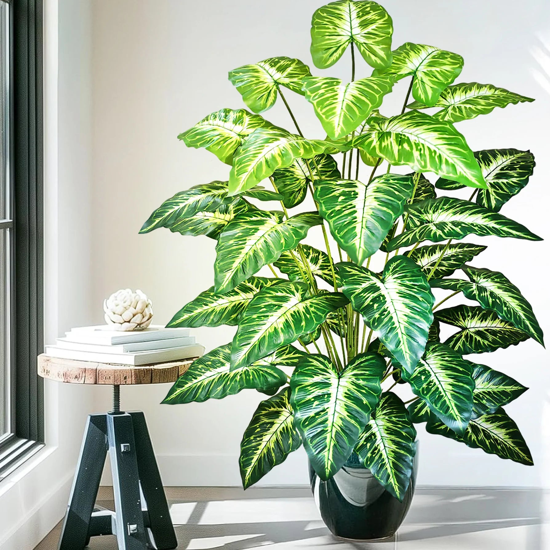 Planta Artificial Costela de Adão e Folha de Tartaruga — 47 a 132cm Decoração Tropical