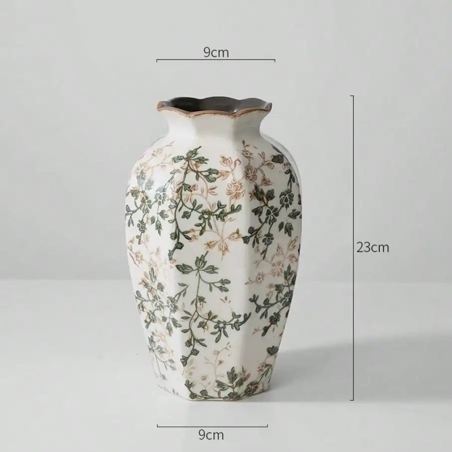 Vaso Cerâmica Rachado Gelo Azul Antigo Zen — Hidropônico para Sala e Mesa
