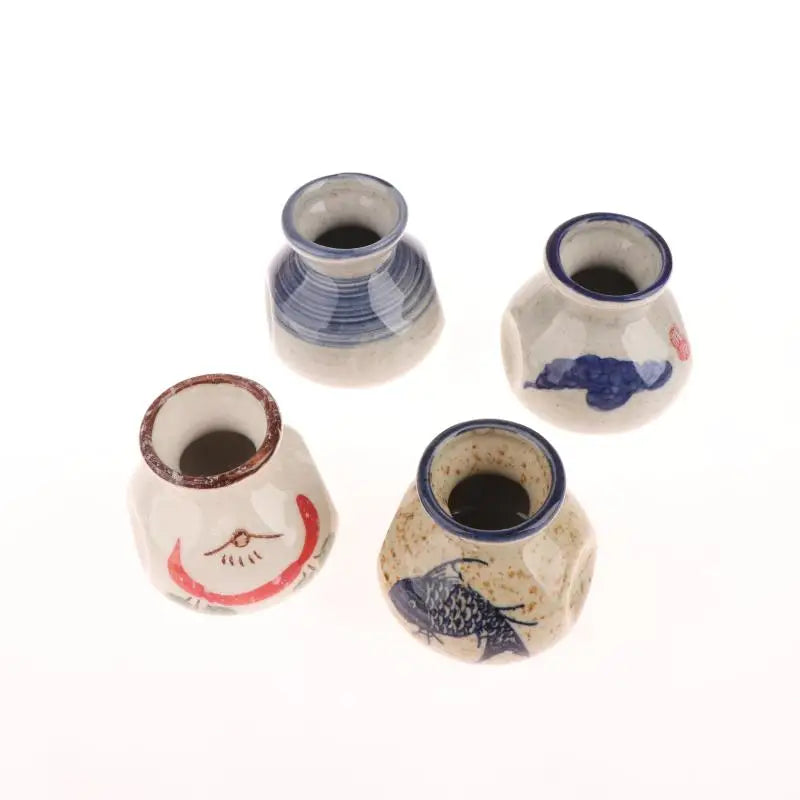 Vaso Cerâmica Mini Chinês Retrô — Porta-Palito e Porta-Hastes Decorativo