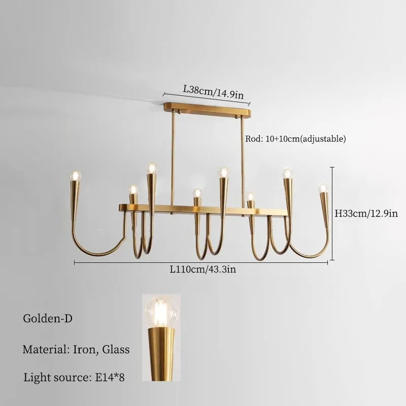 Lustre de Vela Pendente Preto Estilo Francês — Luminária de Luxo para Sala de Estar