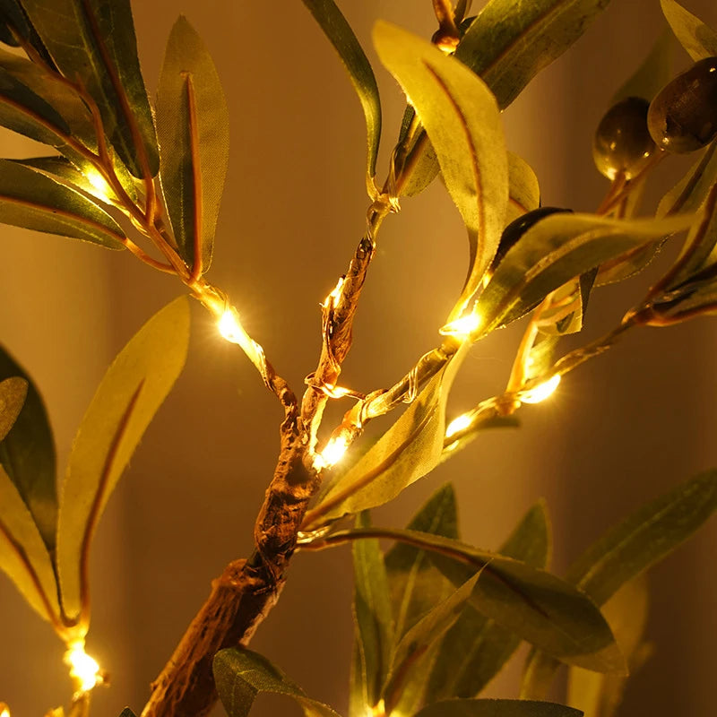 Luminária de Mesa Árvore LED a Pilha — Luz Noturna Decorativa para Festas e Presentes