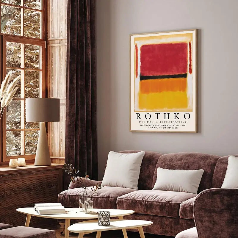 Quadro Decorativo Flores Abstratas — Arte Inspirada em Matisse e Kusama para Sala