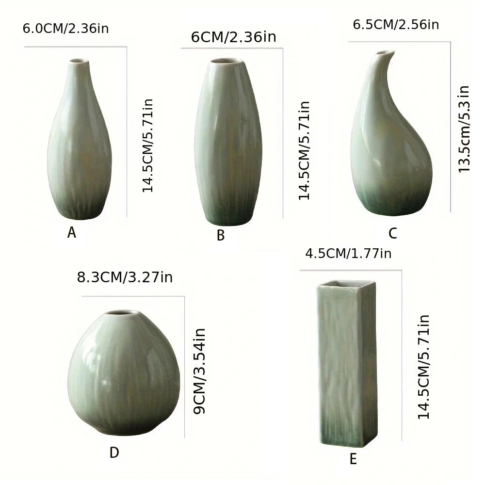 Vaso Cerâmica Simples Hidropônico — Decoração de Mesa para Sala e Jantar