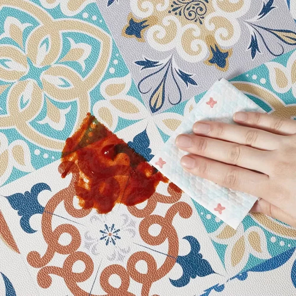 Tapete de Cozinha Minimalista Listrado — Antiderrapante Absorvente Longo para Corredor