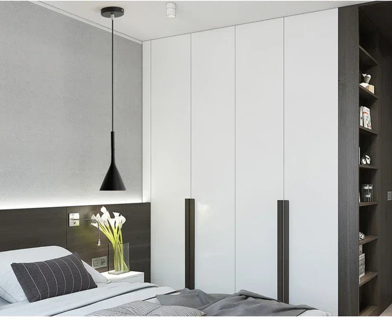 Pendente LED Branco E27 — Luminária de Lustre para Cozinha, Quarto e Sala de Jantar