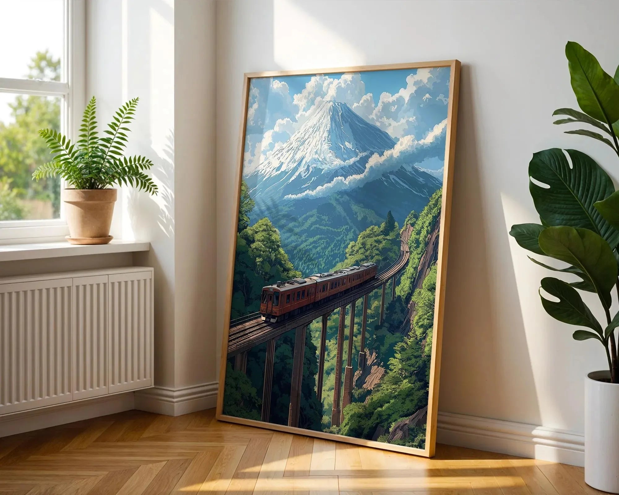 Quadro Decorativo Rua Japonesa Noite Chuvosa — Arte de Paisagem Retrô para Sala e Quarto