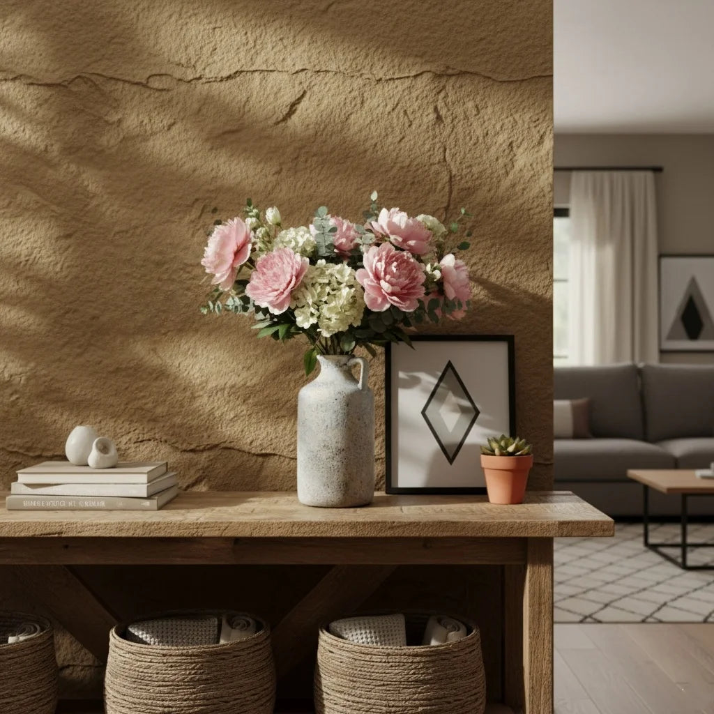 Vaso Cerâmica Retrô CAPIRON para Flores Secas Wabi Sabi — Nórdico para Estante e Sala