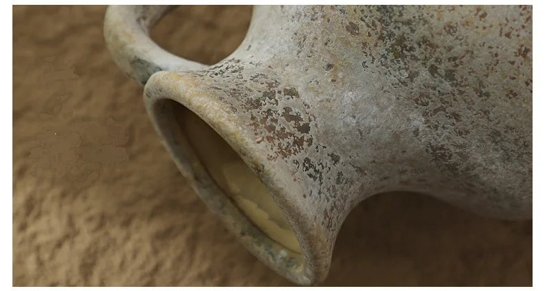 Vaso Cerâmica Retrô CAPIRON para Flores Secas Wabi Sabi — Nórdico para Estante e Sala