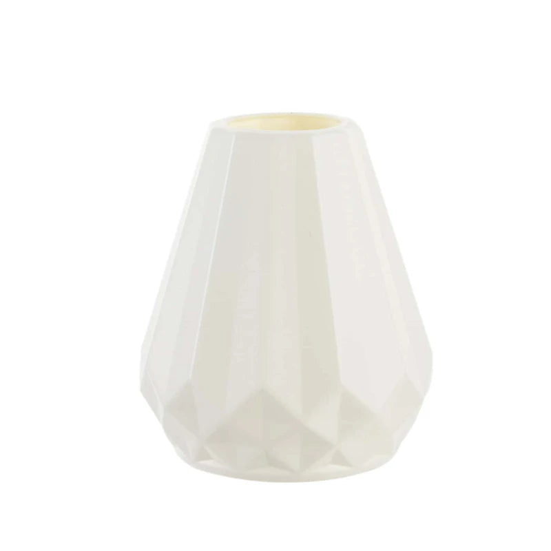 Vaso Plástico Estilo Cerâmica Nórdico — Cesto Decorativo para Mesa, Sala e Quarto