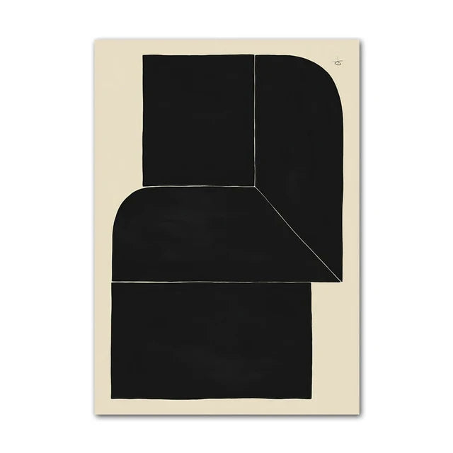 Quadro Decorativo Limão e Vaso Geométrico — Arte Nórdica Minimalista para Sala
