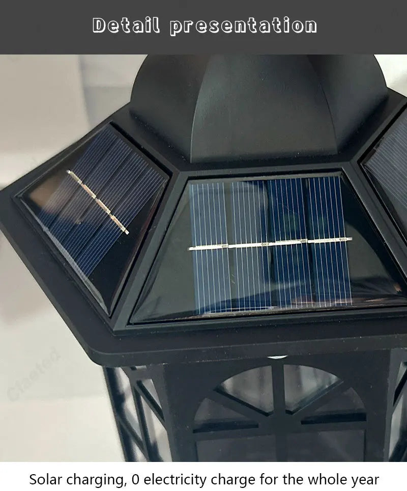 Luminária Solar de Parede Criativa — Impermeável Atmosfera para Jardim e Quintal