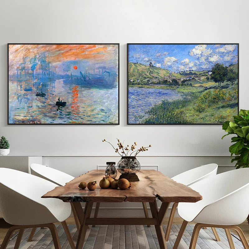 Quadro Decorativo Coleção Claude Monet — Arte Clássica para Sala e Hall