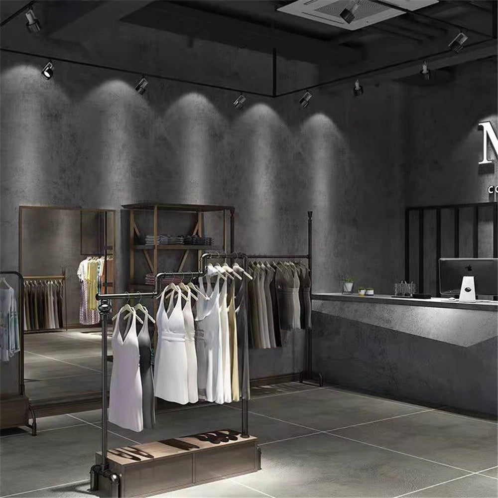 Papel de Parede Cimento Cinza Industrial Autocolante — Estilo Moderno Impermeável para Sala
