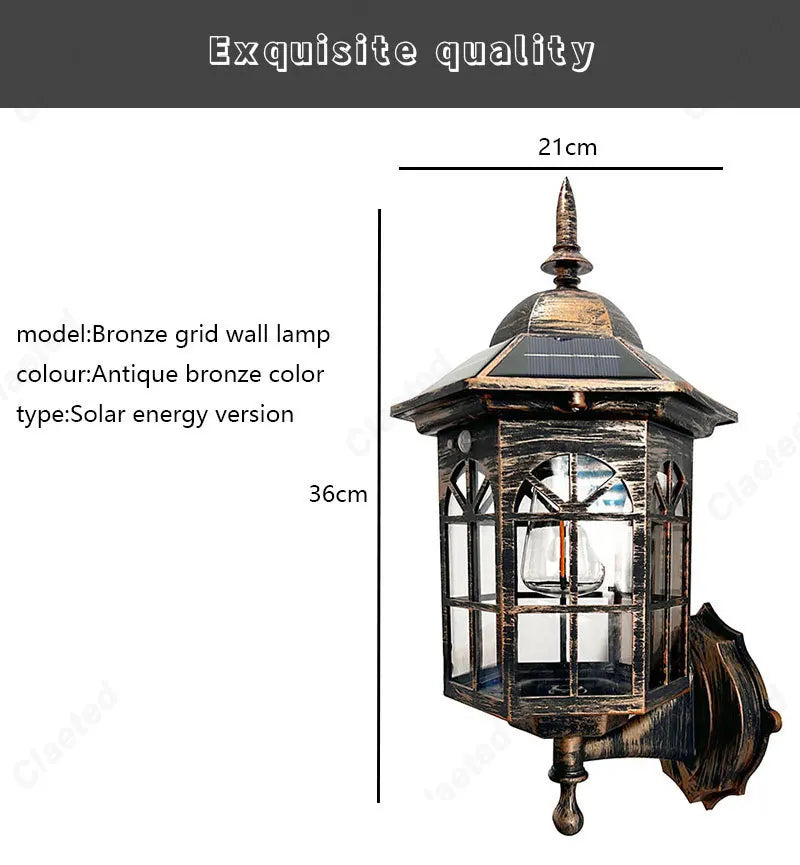 Luminária Solar de Parede Criativa — Impermeável Atmosfera para Jardim e Quintal