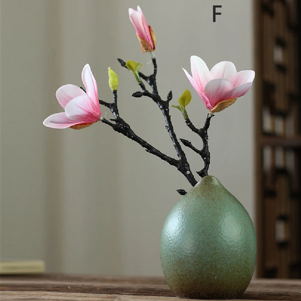 Vaso Cerâmica Pequeno Hidropônico para Mesa — Sala e Jantar Decoração Minimalista