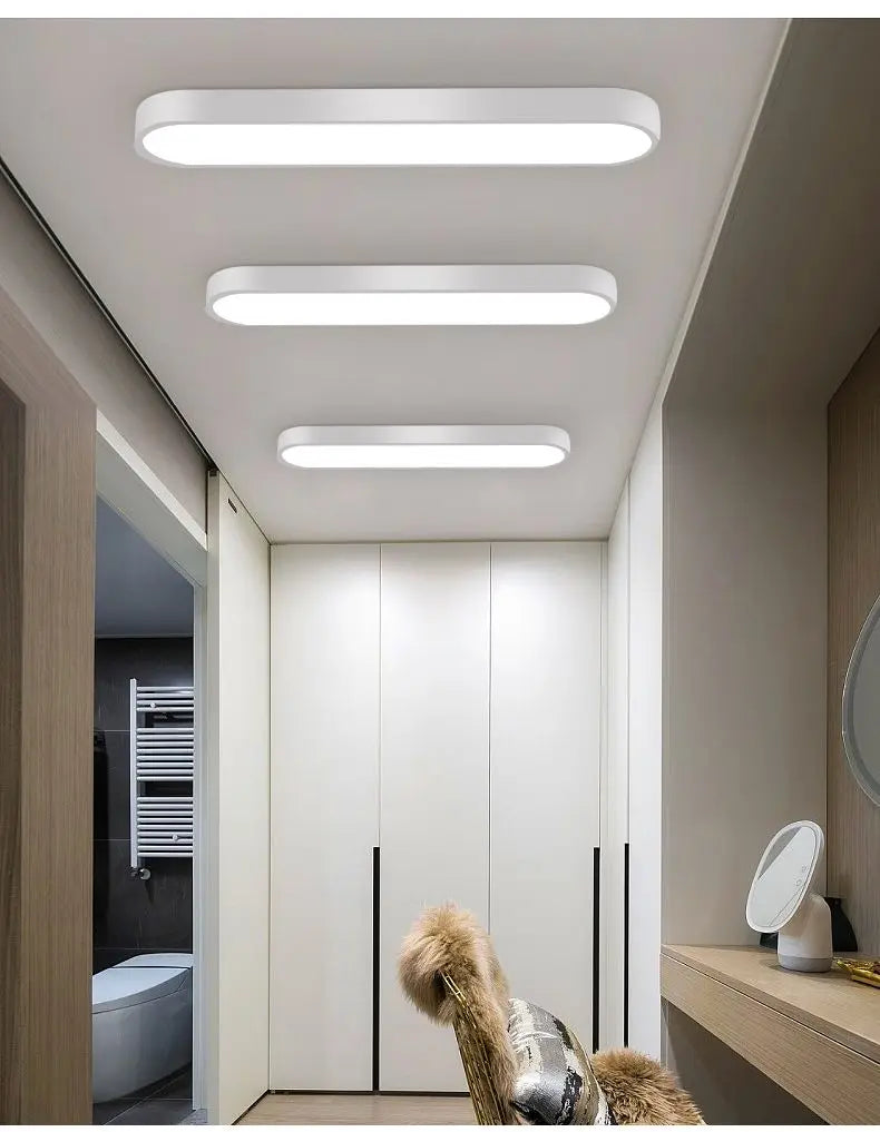 Luminária de Teto LED Ultra Fina — Para Corredor, Quarto e Cozinha
